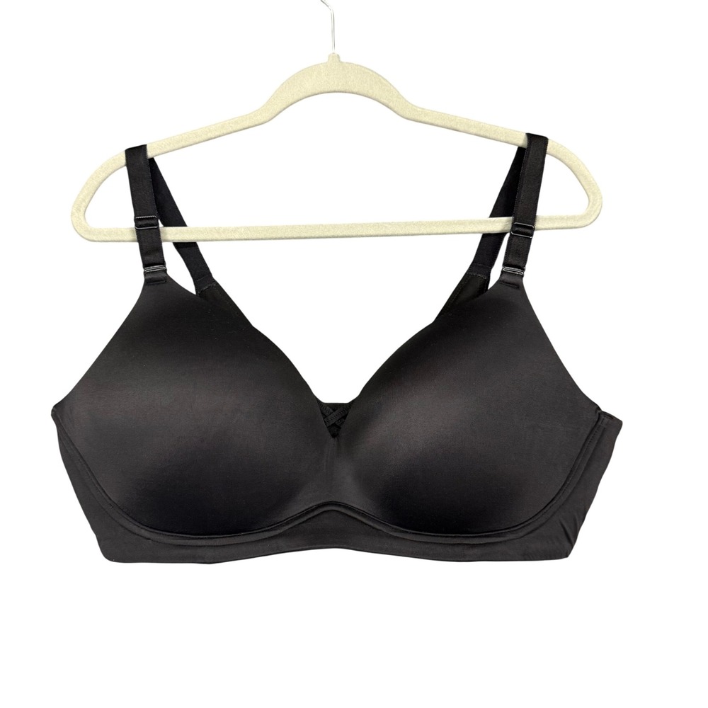 Torrid Curve Bra Womens 42DD Black 360 Back Smoothing Wire-Free Push-Up Plunge